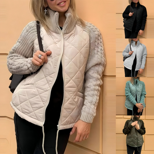 🔥💥【S-3XL】Jachetă nouă de iarnă pentru femei 2024, tricot compozit, îngroșat, catifea-3804442