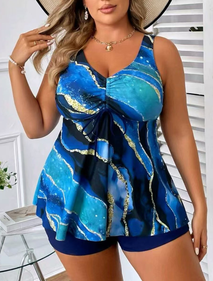 🏖️👙【Popust ograničenog trajanja】🌴【S-5XL】Elegantni kupaći kostim plus veličina s printom