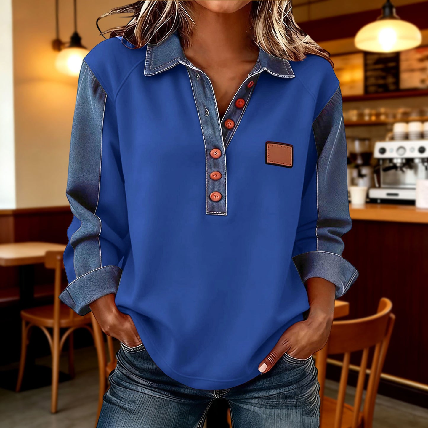 🍂 Polo majica za džins, ženska | Nova kolekcija jesen-zima 2026 | Širok rez, dugi rukavi 🍂