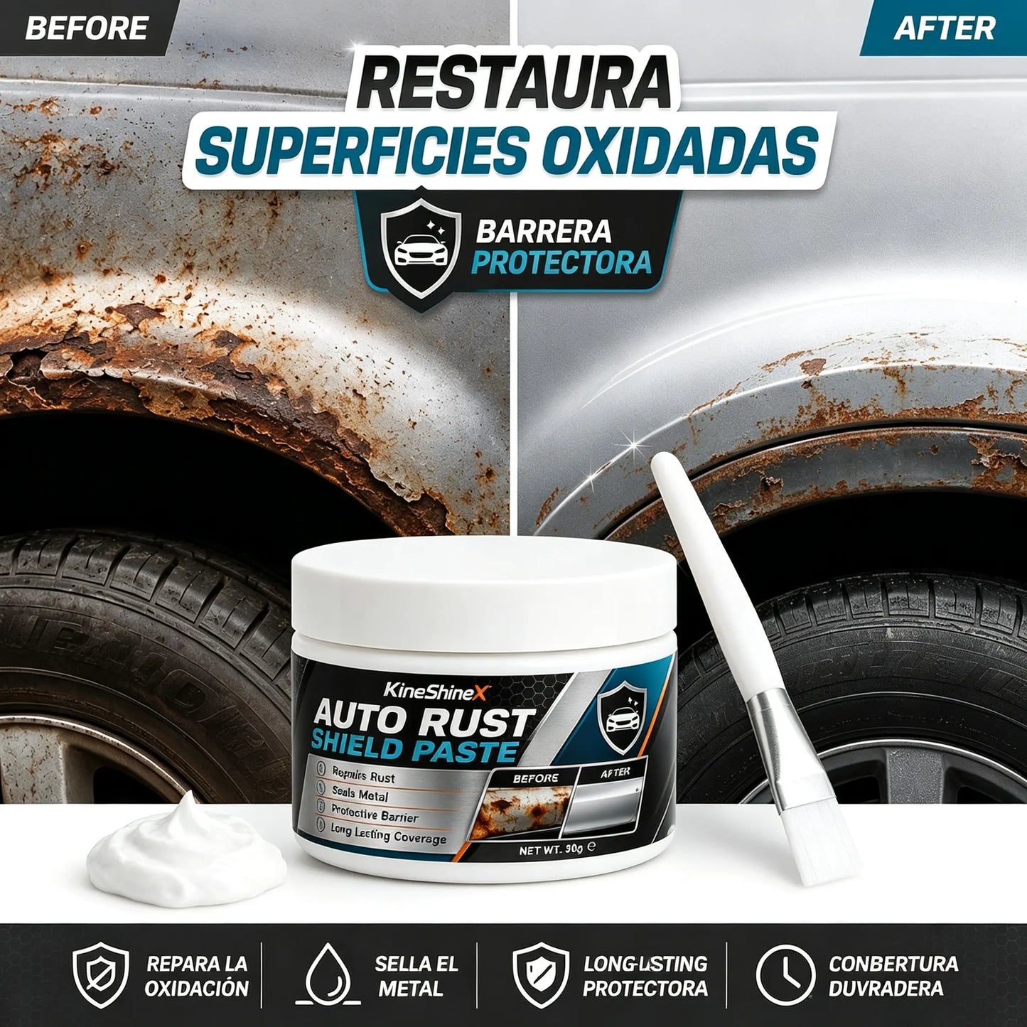 🔥【2 juegos por 26 euros】⚙️✨Eliminador de óxido metálico para coches
