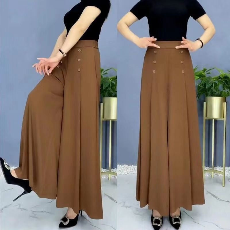 🔥【Rabat 50%】👖【M-5XL】Modna damska szeroka spódnica o wysokiej talii i lekkim falbanem