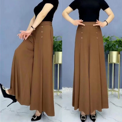 🔥【Rabat 50%】👖【M-5XL】Modna damska szeroka spódnica o wysokiej talii i lekkim falbanem