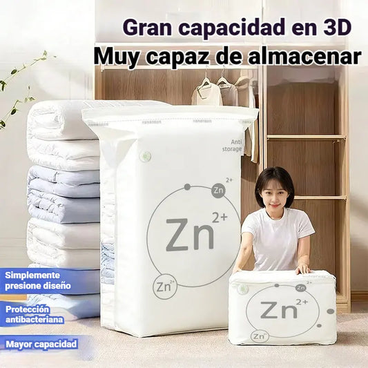 【30%OFF】🧳【Juego de 5 piezas】💨 Bolsa de almacenamiento al vacío grande y compresible: no requiere bomba, es a prueba de fugas e ideal para ahorrar espacio en maletas y en casa ✈️