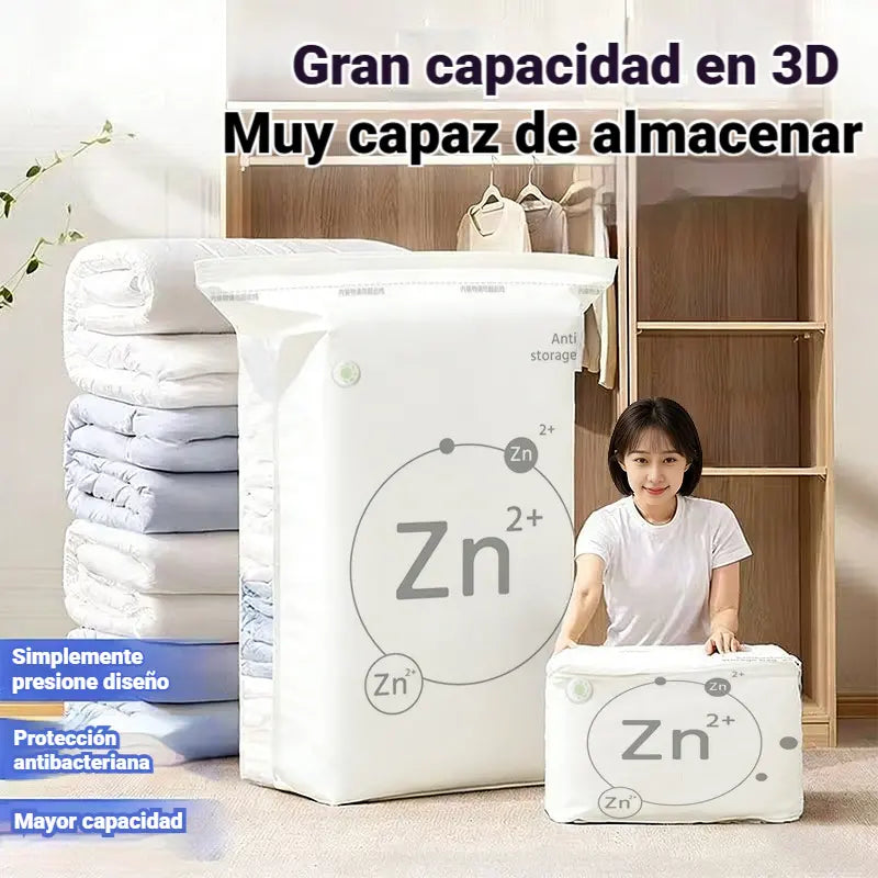 【30%OFF】🧳【Juego de 5 piezas】💨 Bolsa de almacenamiento al vacío grande y compresible: no requiere bomba, es a prueba de fugas e ideal para ahorrar espacio en maletas y en casa ✈️