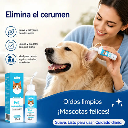 🐶🐱 Limpiador de oídos para aliviar la picazón en los oídos de perros y gatos.