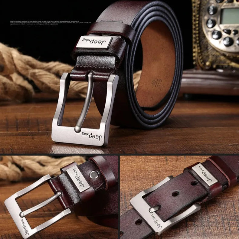 🔥Éxito de ventas 【Descuento 50%】 Cinturón de cuero de alta calidad para hombre, estilo retro, ideal para vaqueros