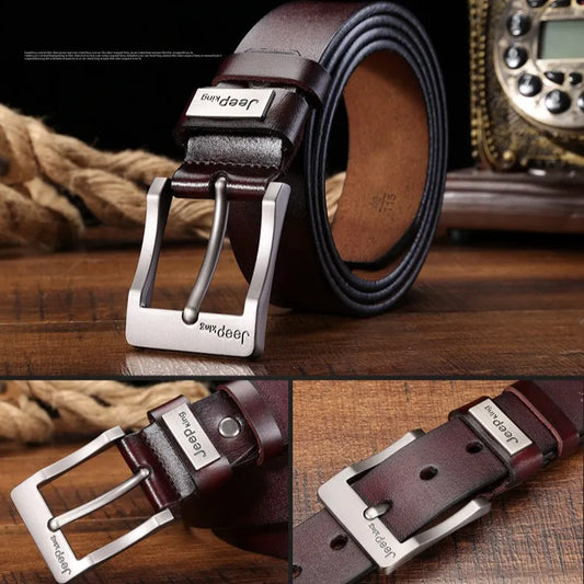 🔥Éxito de ventas 【Descuento 50%】 Cinturón de cuero de alta calidad para hombre, estilo retro, ideal para vaqueros