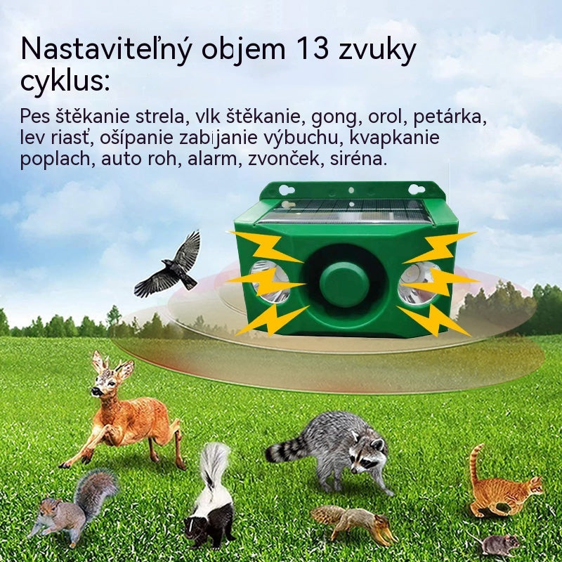 🔥Top hit【Zľava 50%】 🐅🐅 Solárny ultrazvukový odpudzovač zvierat
