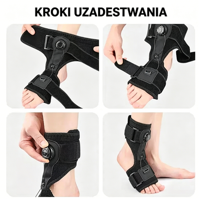 💥 -50%  🦶【2 szt.】Orteza na Opadającą Stopę – Regulacja Pokrętłem, Stabilizacja i Komfort 24/7