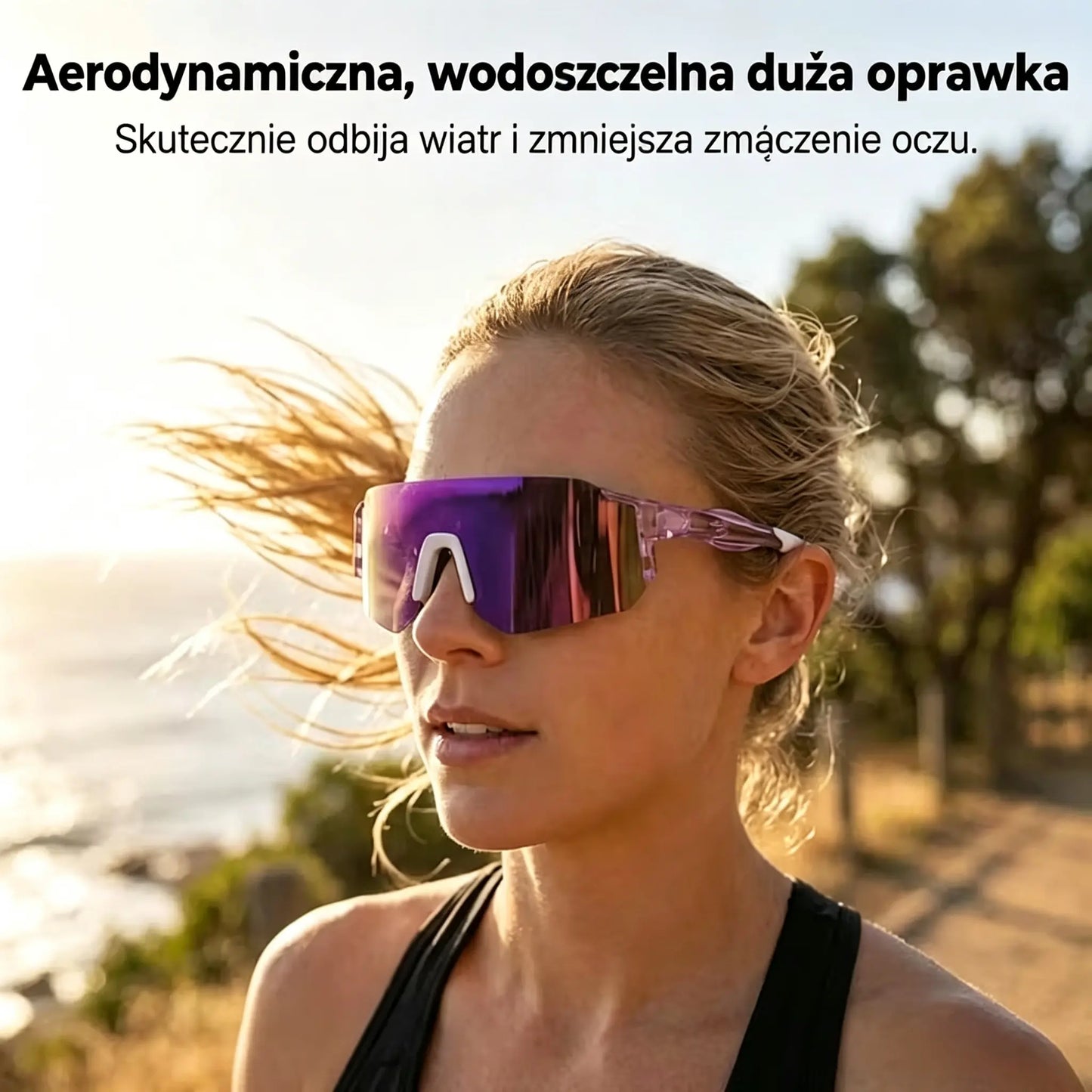 🔥【Rabat 50%】🕶️Sportowe okulary o dużej oprawie z ochroną UV.