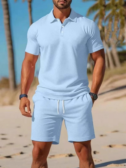 【S~3XL】Muški set koji se sastoji od majice kratkih rukava i kratkih hlača, savršen za ležerne praznike.