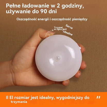 🏡【Kup 3, otrzymaj 3 gratis，6 za 129 zł】💡Inteligentne światło LED wykrywające ruchy ciała człowieka, łatwe do ładowania i praktyczne