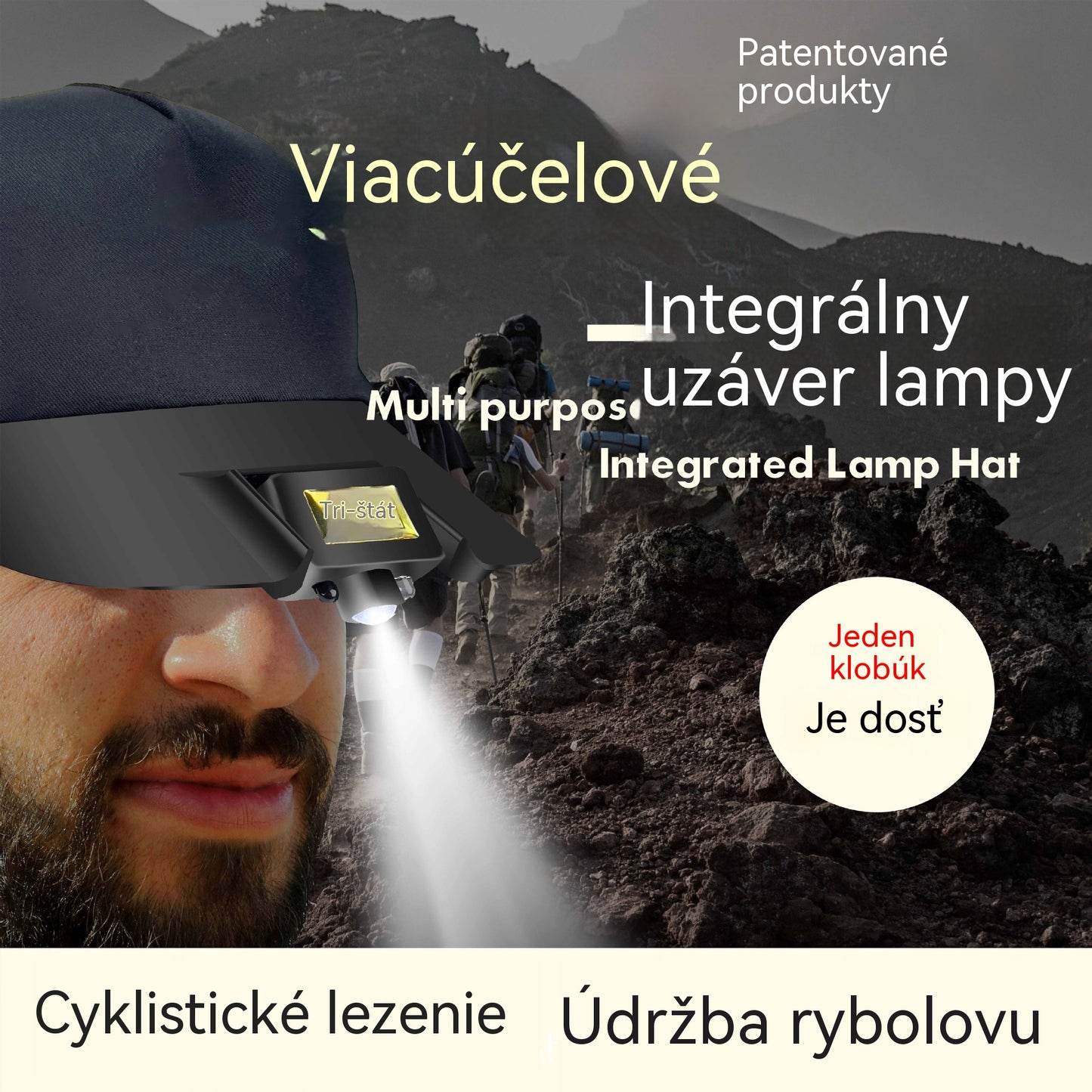 🧢🌙🔦 Kúp 1, dostan 2 zadarmo🔥LED rybárske svetlo, nabíjateľné, dlhá výdrž