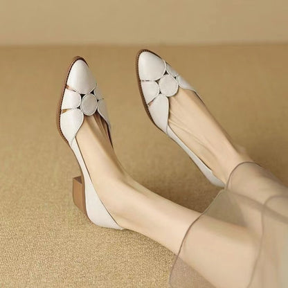 ✨🔥👡【Cantitate limitată】 Sandale de damă 2025, vârf ascuțit, lucrate manual din piele naturală anti-alunecare moale la modă și versatile