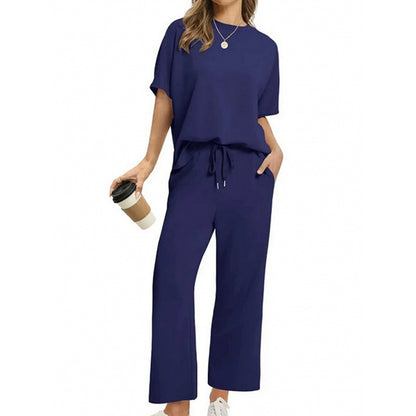 ✨Trendovi ✨【S-4XL】Elegantni ženski set od dva dijela: top i odgovarajuće hlače