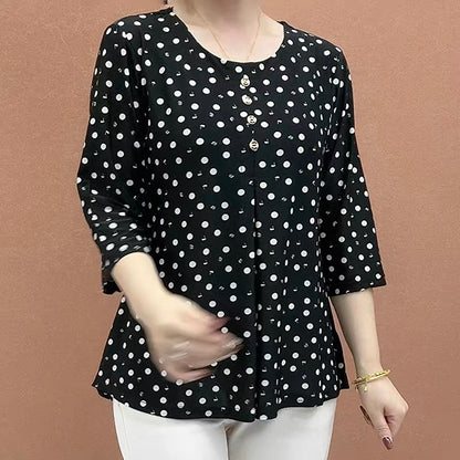 ✨【Najpredávanejšie】💞【L-5XL】Nová jesenná košeľa s bodkovanou potlačou 2026