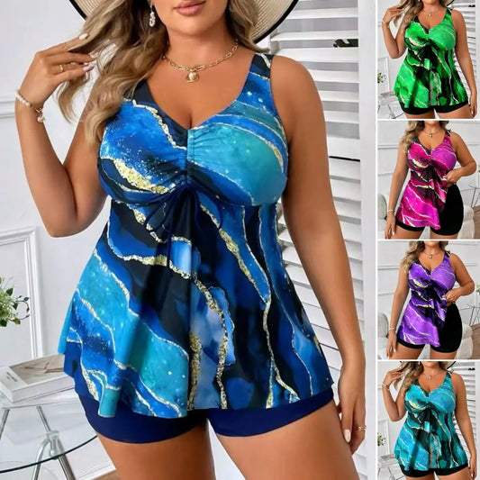🏖️👙【Popust ograničenog trajanja】🌴【S-5XL】Elegantni kupaći kostim plus veličina s printom
