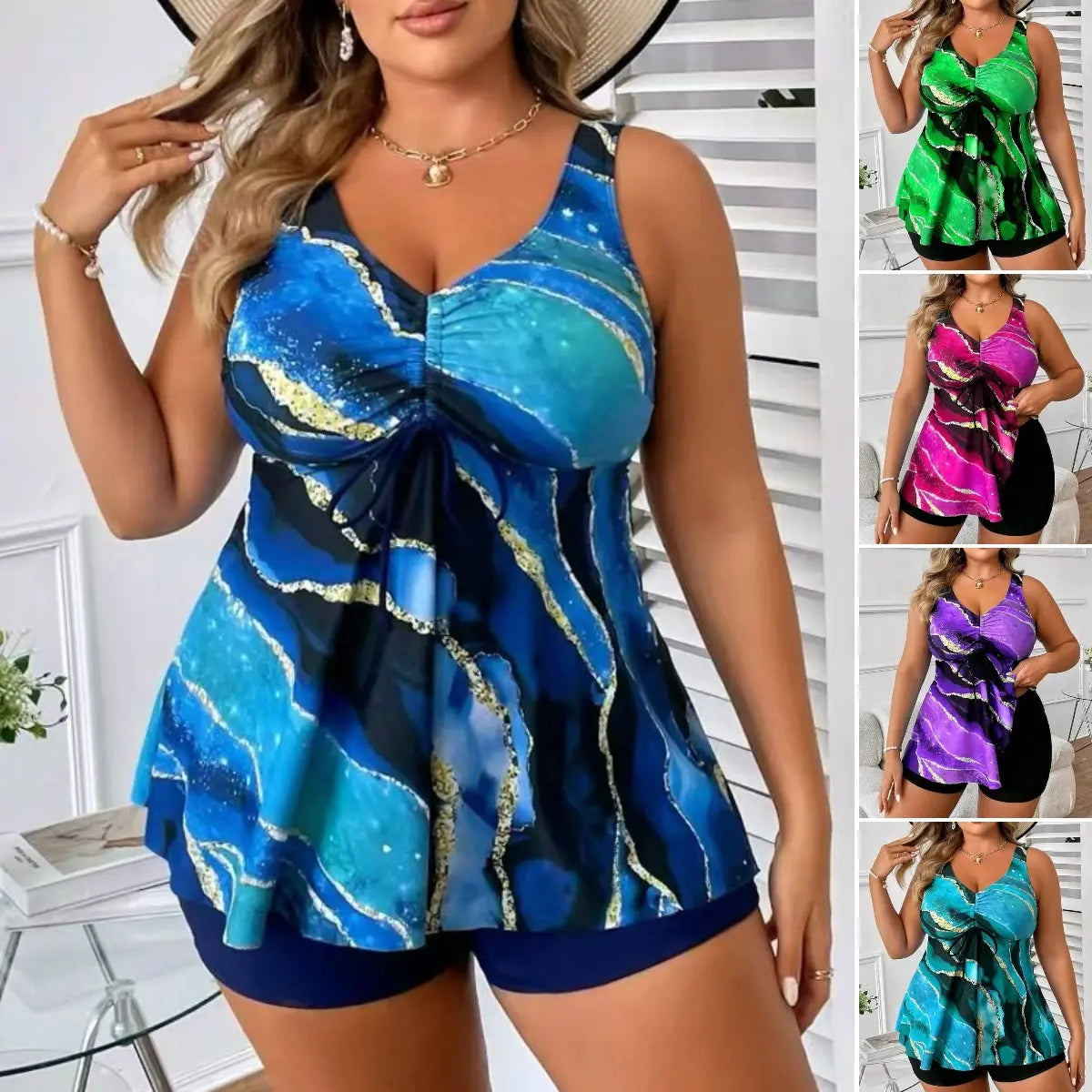 🏖️👙【Popust ograničenog trajanja】🌴【S-5XL】Elegantni kupaći kostim plus veličina s printom