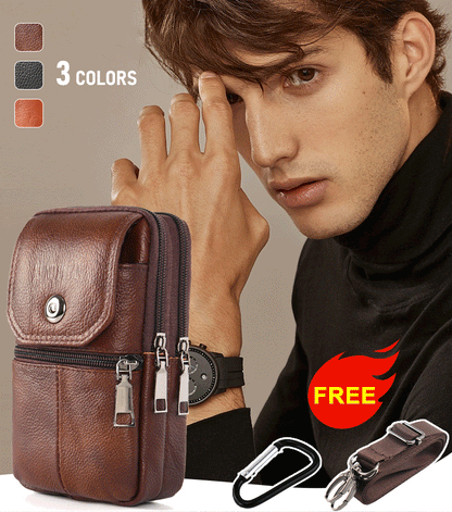 🔥Hit Sprzedaży 【Rabat 50%】✨👍Skórzana Saszetka Męska na Telefon – Praktyczna Torba Crossbody na Co Dzień | Wygoda i Styl