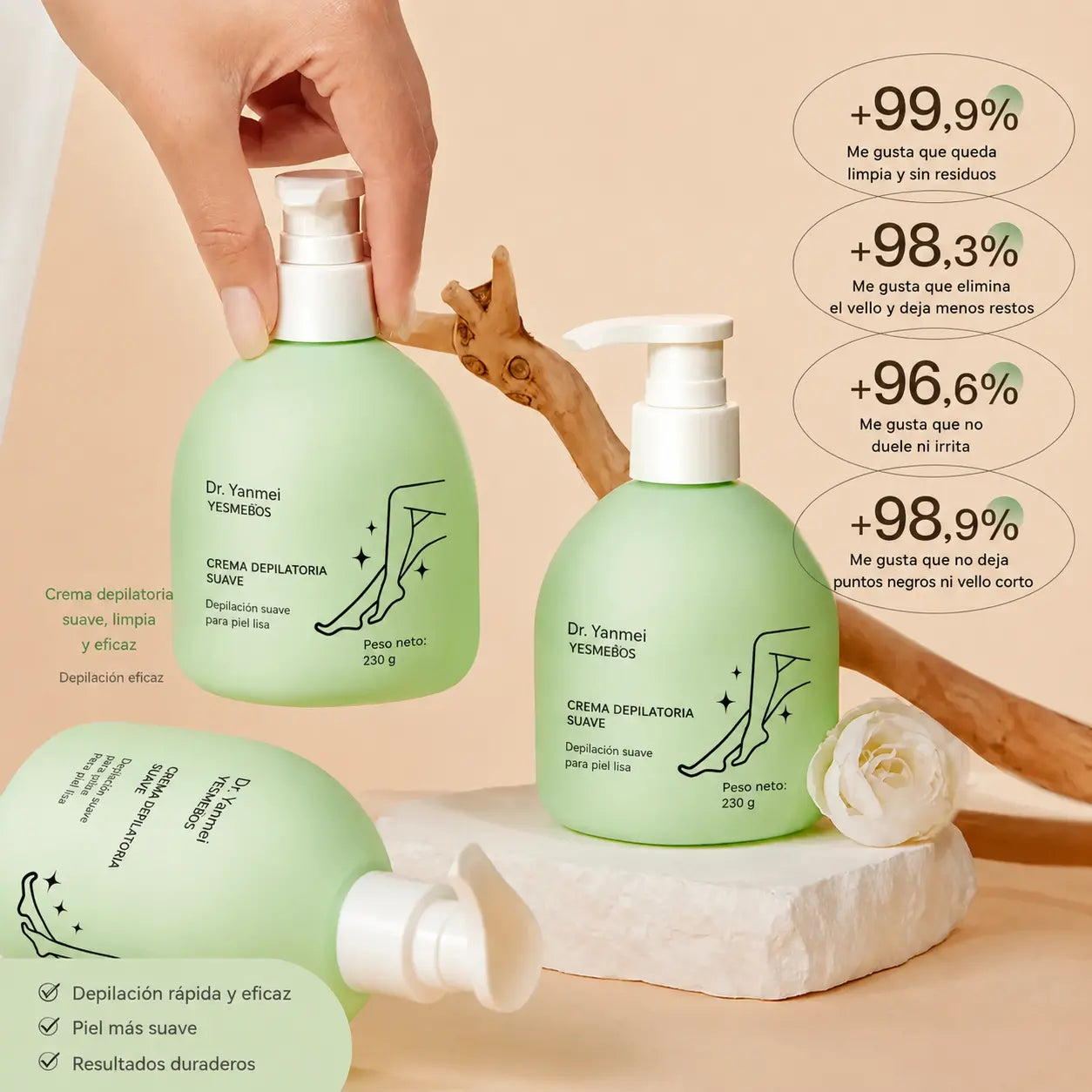 30% DE DESCUENTO✨ Kit de depilación suave y respetuoso con la piel | Oferta por tiempo limitado 🎁