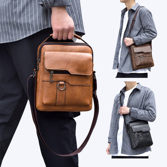 【【Compra 1, llévate 1 gratis】👜 Bolso casual de piel de vacuno para hombre