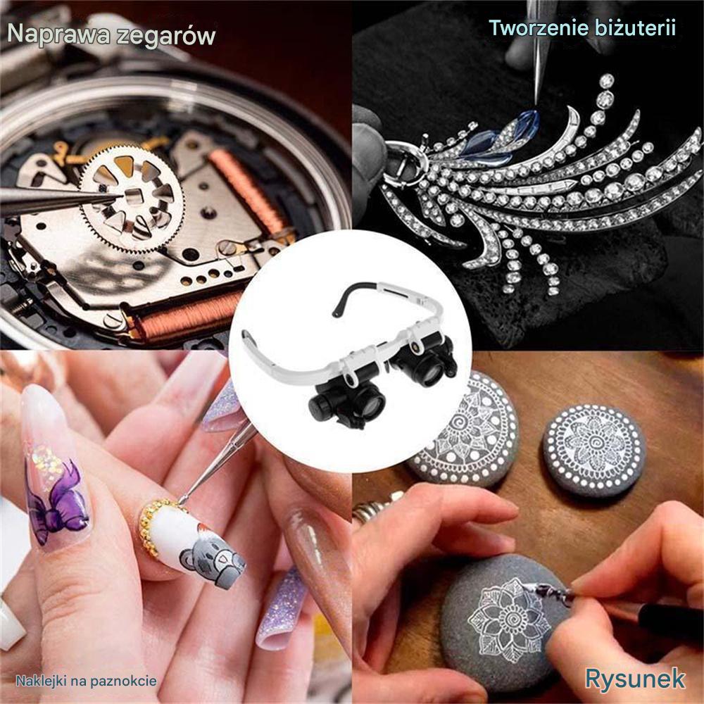 🔍 Lupas oculares con LED (8x–23x) – Precisión para relojes, joyas y grabados