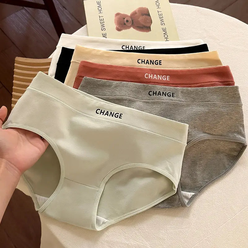 🩲🔥[6 piezas 26 euro] Braguitas de algodón cómodas y transpirables de tiro medio para mujer