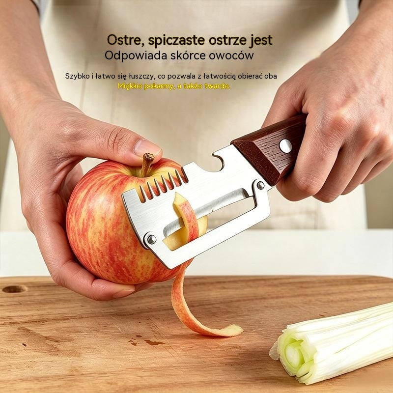 ✅Kup 1, otrzymaj 1 gratis! Dwa sztuki za 89 zł🧅🔪 Wielofunkcyjna obieraczka kuchenna 3w1: obiera, sieka warzywa, kroi mięso i otwiera butelki!🔥