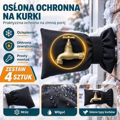 🧊【4 sztuki】🚰 Osłona na zewnętrzny kran ogrodowy | Gruba izolacja termiczna i wodoodporność | Ochrona przed mrozem w ogrodzie i na tarasie ❄️