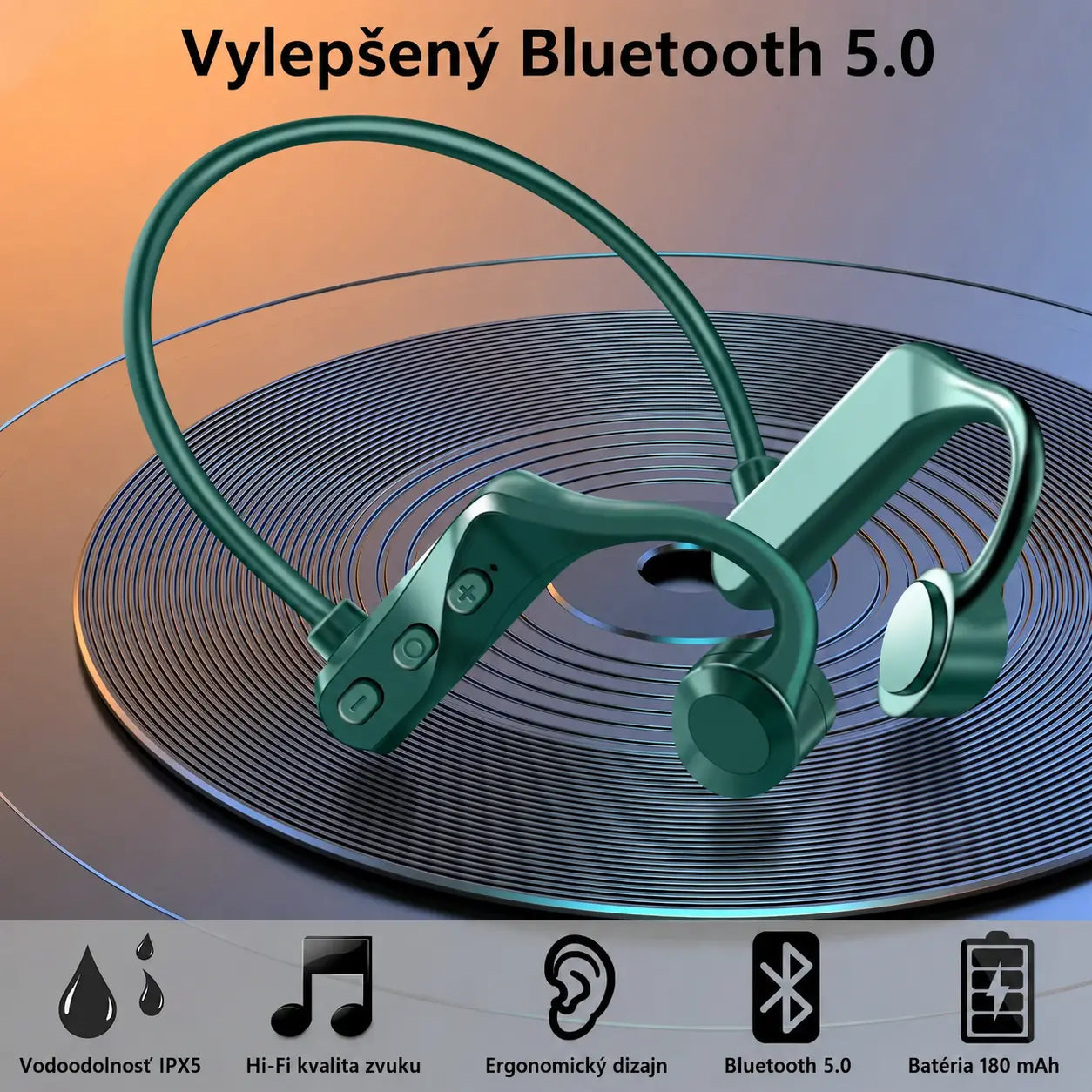 🎧【22 eur za kus】Bezdrôtové športové slúchadlá Bluetooth s kostným vedením na beh