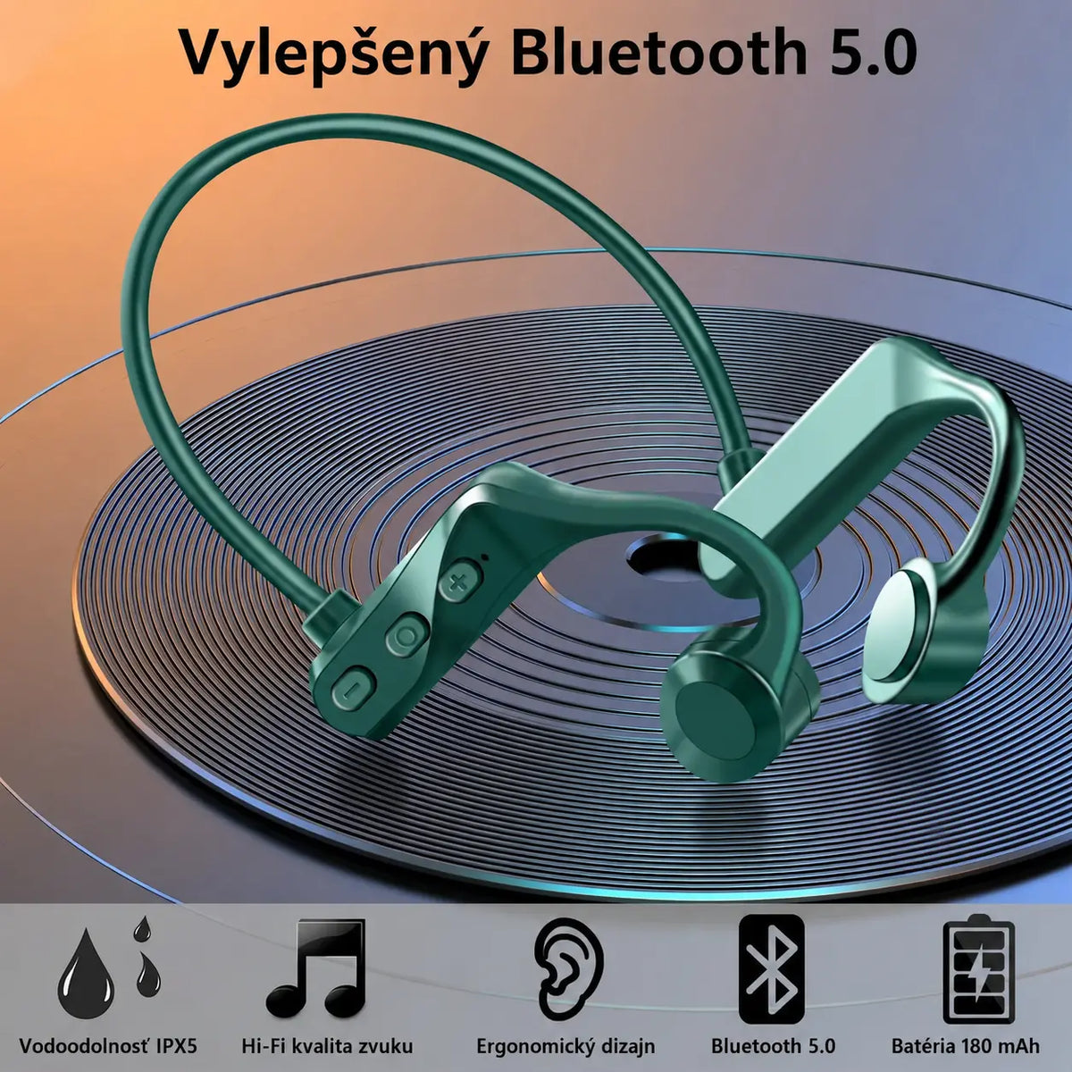 🎧【22 eur za kus】Bezdrôtové športové slúchadlá Bluetooth s kostným vedením na beh